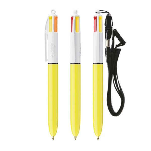 BIC® 4 Colours Sun ballpen + Lanyard