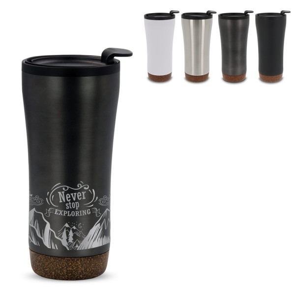 Doppelwandiger Becher mit einem Korkboden 480ml